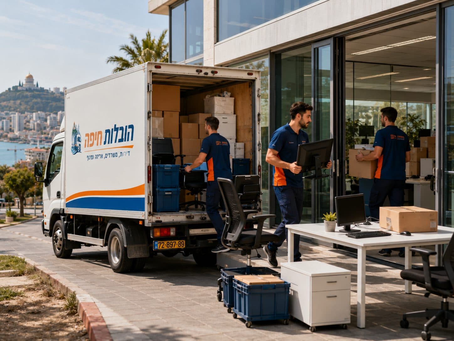 הובלת משרד בחיפה — ציוד מחשוב וריהוט משרדי